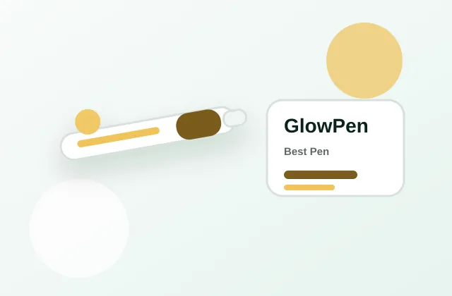 GlowPen whitening pen product mockup