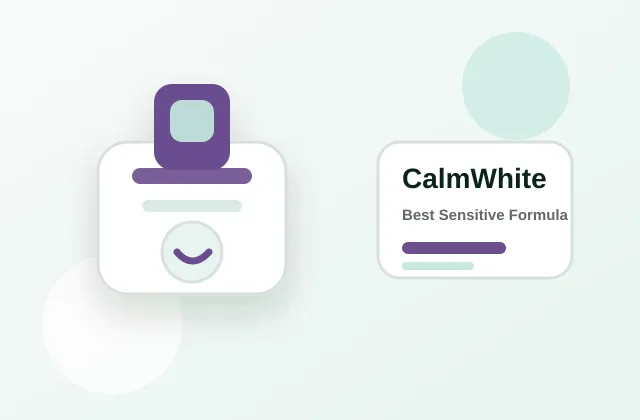 CalmWhite sensitive teeth whitening kit mockup