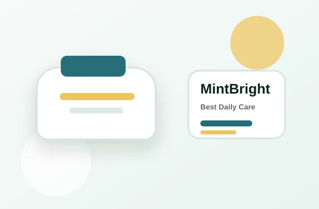 MintBright whitening toothpaste product mockup